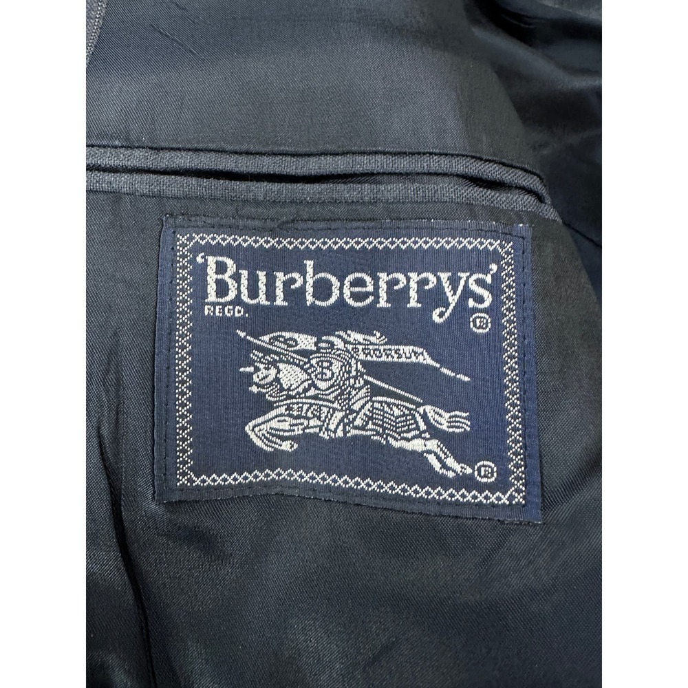 VTG Mens Burberrys' Suit Boyds Philadelphia Blue Wide Pinstripe Wool 48R - Picture 6 of 10